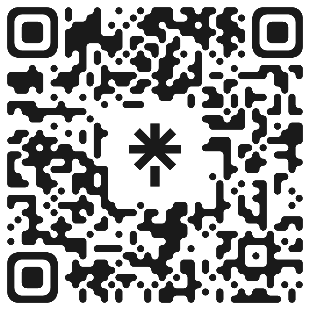 QR code for timetable, Instagram, and payments